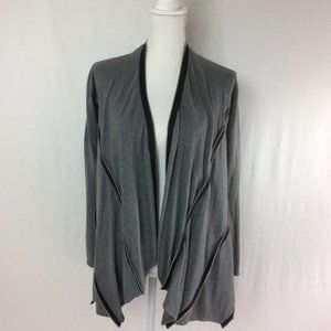 L50 Central Park West Funky Zipper Open Cardigan S